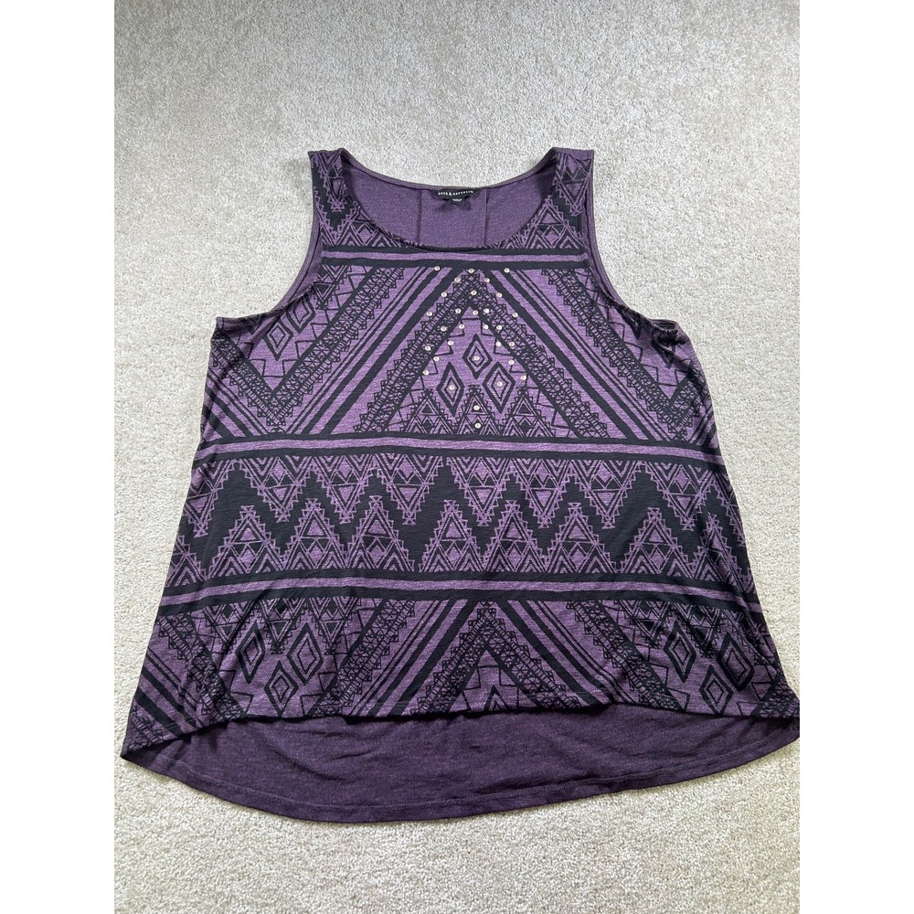 Rock & Republic Tank Top Womens Large Aztec Geometric Print‎ Sleeveless Shirt